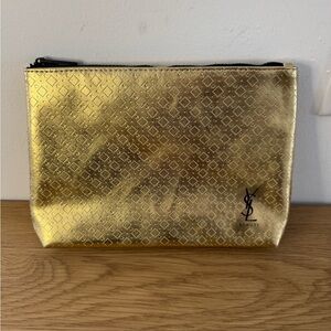 YSL Gold Cosmetic Pouch